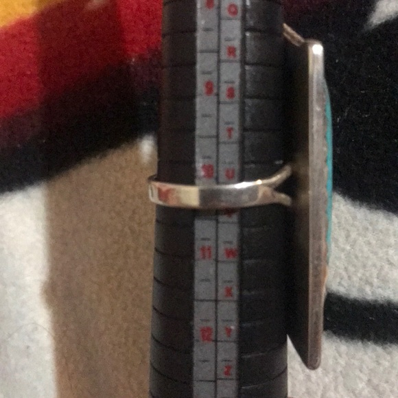 Navajo silver turquoise  ring - Picture 4 of 5